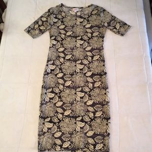 Flowers and leafs t-shirt summer dress bodycon XXS